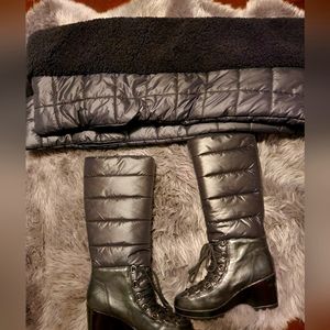 SET!!! Puffer Boots and Puffer Scarf Set New W/O Tags
